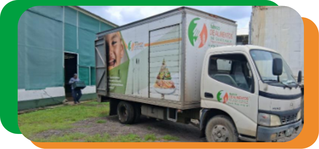 Cajas de donación de alimentos